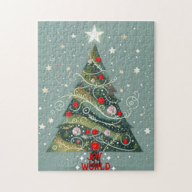 Joy to the world Christmas tree Jigsaw Puzzle (Vertical)