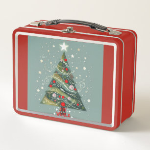 Joy to the world Christmas tree Metal Lunch Box