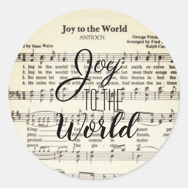 Joy to the World Classic Round Sticker (Front)