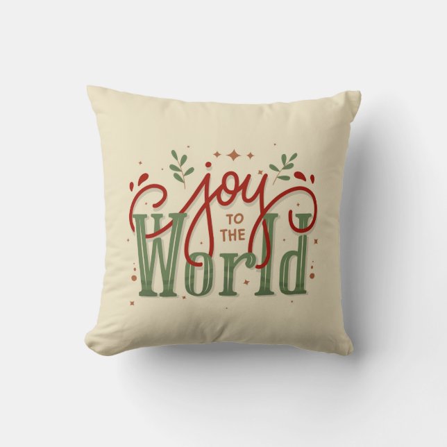 Joy To The World  Cushion (Front)