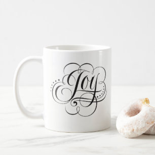 Joy to the World - Elegant Black Christmas Joy Coffee Mug