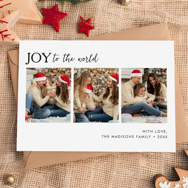 Joy to the World Family Photo Christmas Holiday Card (Creator Uploaded)