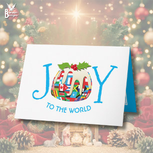 JOY TO THE WORLD Festive Pudding Card