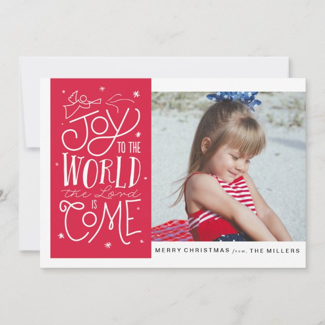Joy to the World Flat Photo Card (Front)