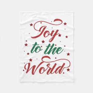 joy to the world fleece blanket