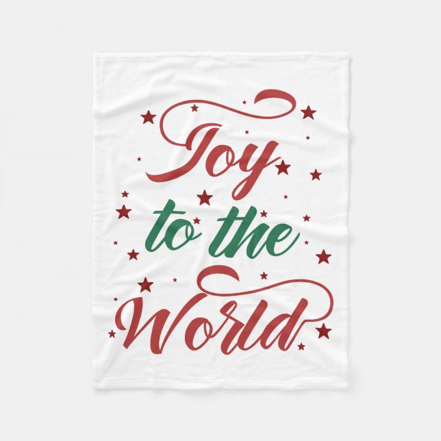 joy to the world fleece blanket (Front)