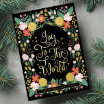 Joy To The World Floral Garden Elegant Photo Frame Foil Holiday Card<br><div class="desc">Spread the joy this holiday season with our joyful botanical floral & foliage elegant photo frame foil holiday card. Our design features our hand-drawn floral festive botanicals. "Joy To The World" is displayed in the centre of our festive floral botanicals. Gold foil elements are added to the flowers and foliage....</div>