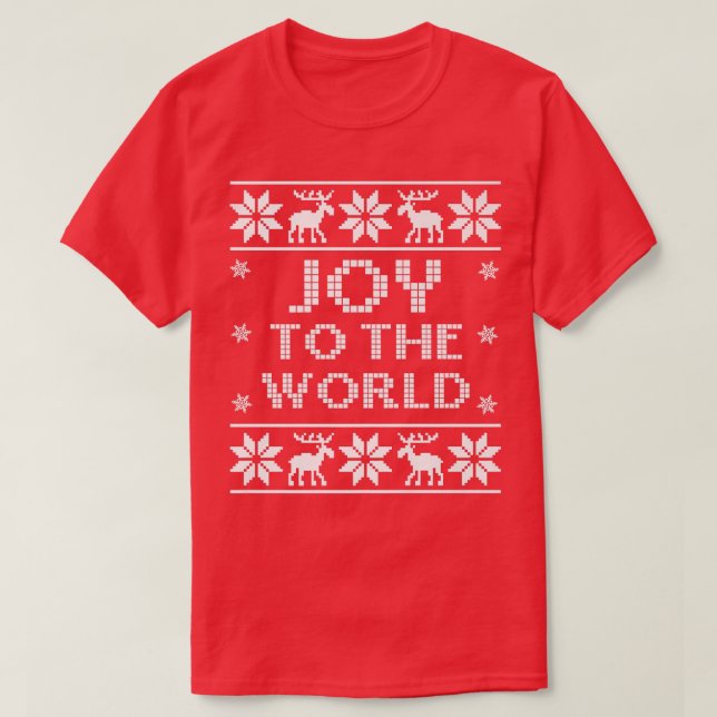 JOY TO THE WORLD Funny Christmas Ugly Sweater Chri (Design Front)