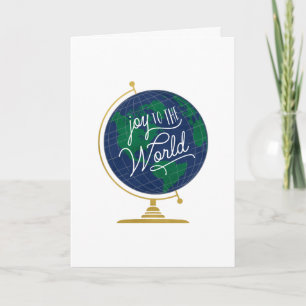 Joy to the World Globe Christmas Card