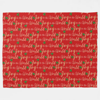 Joy to the World Gold Fleece Blanket