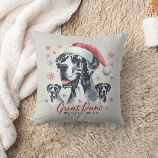 Joy to the World - Great Dane Christmas Holiday Cushion (Blanket)