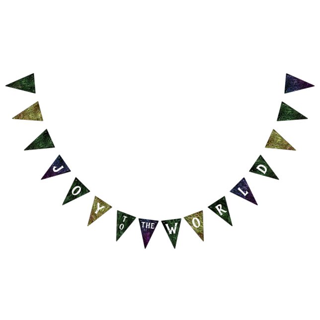 Joy to the world green bunting banner flags (All)