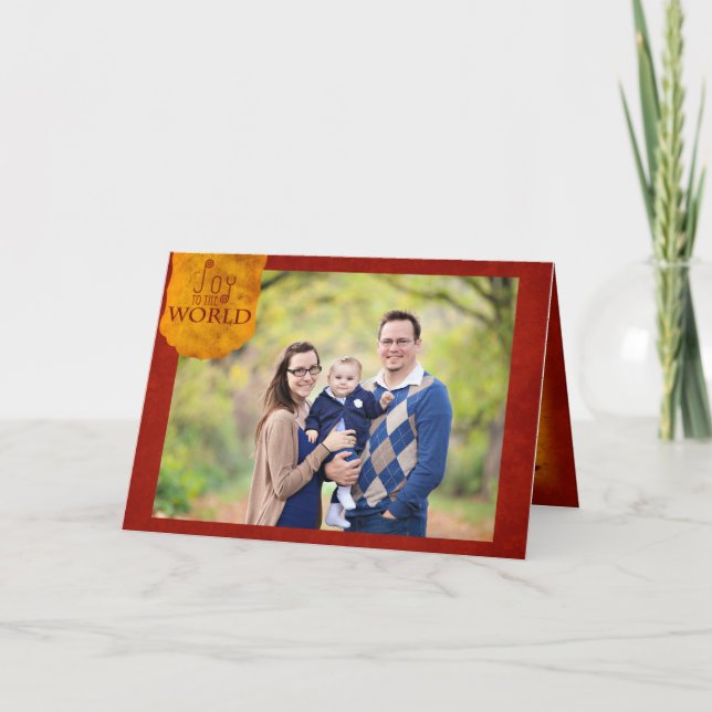 Joy to the World Holiday 5 Photo 5x7 Card (Front)