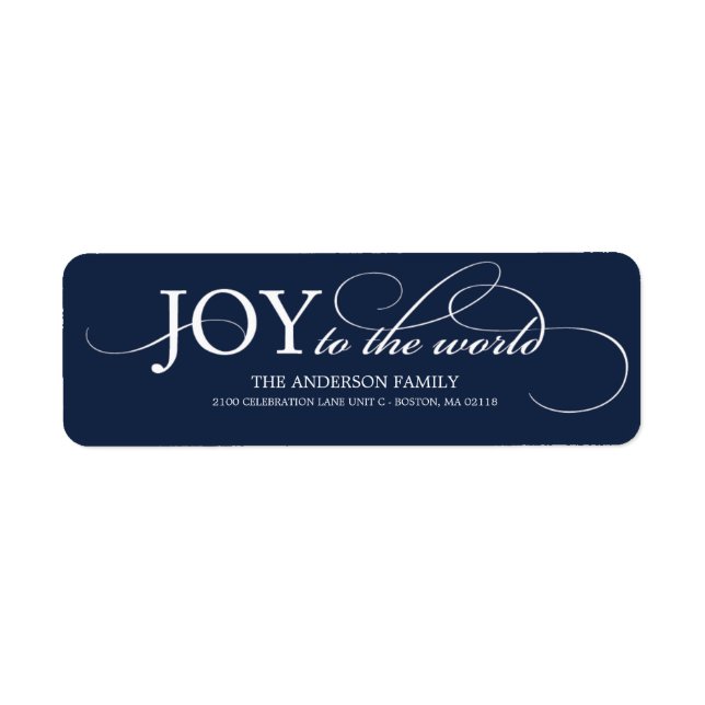 JOY TO THE WORLD | HOLIDAY ADDRESS LABELS (Front)