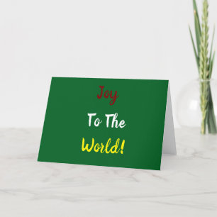 Joy To The World Holiday Card
