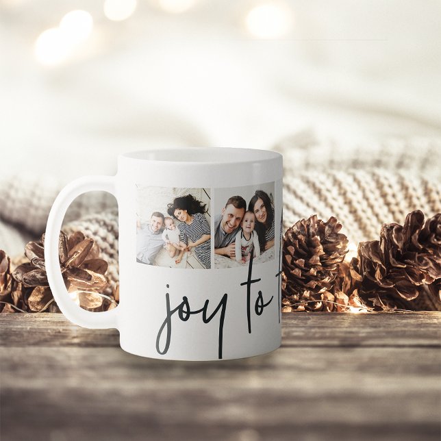 Joy to the World | Holiday Photo Collage Coffee Mug (Creator Uploaded)