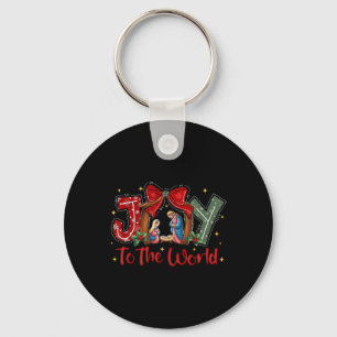 Joy To The World Jesus Christian Christmas Xmas Tr Key Ring