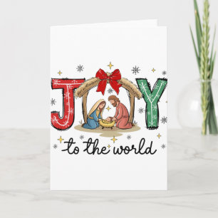 Joy To The World Jesus Christian Nativity Scence C Card