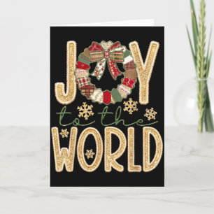 Joy To The World Jesus Christian Snowflake Christm Card