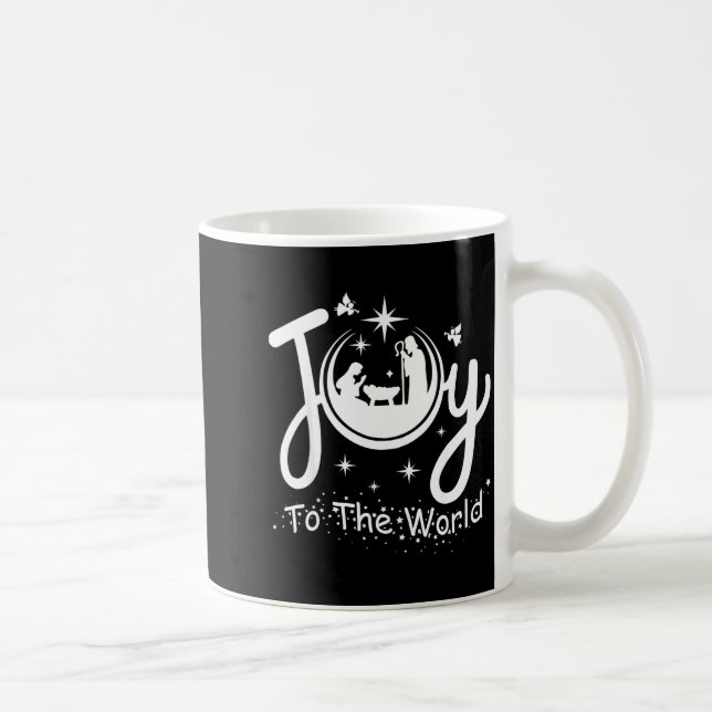 Joy To The World Jesus Christmas Nativity Scene Fa Coffee Mug (Right)