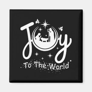Joy To The World Jesus Christmas Nativity Scene Fa Magnet