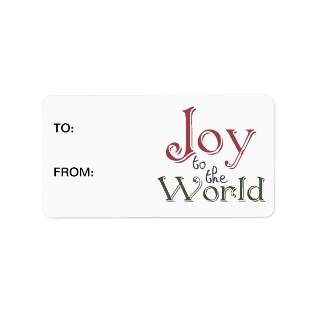 Joy to the World Label (Front)