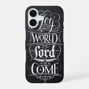 Joy to the World Lord Christian Chalk Christmas iPhone 16 Case
