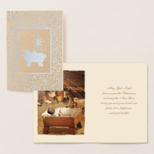 Joy to the World. Luxury Real Foil Christmas Cards