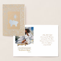 Joy to the world. Luxury Real Foil Christmas Cards