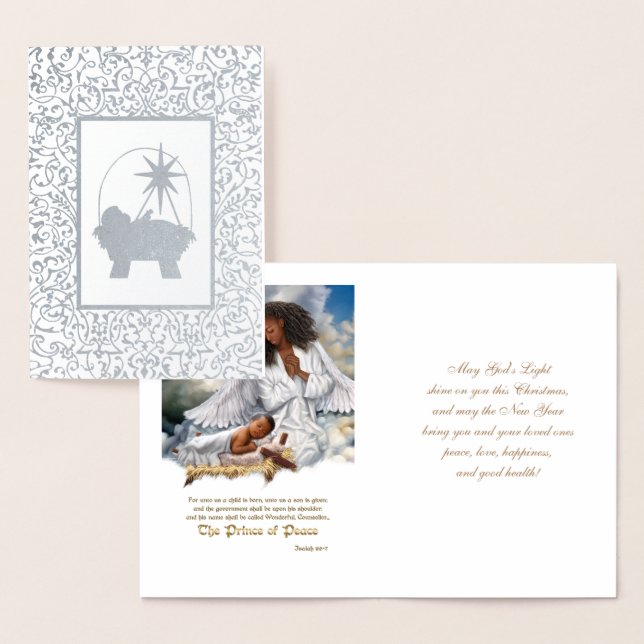 Joy to the world. Luxury Real Foil Christmas Cards (Display)