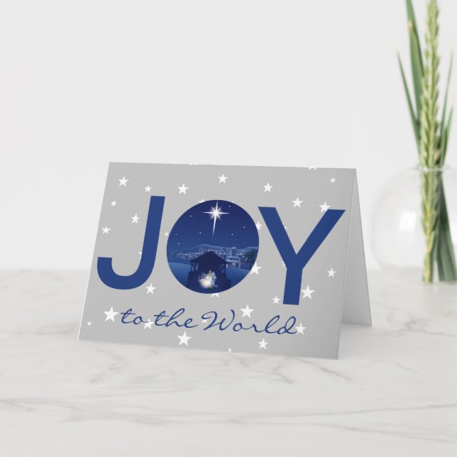 Joy to the World nativity  Card (Front)