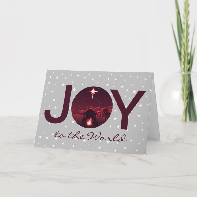 Joy to the World nativity  Card (Front)