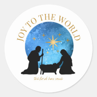 Joy to the World | Nativity | Christmas Classic Round Sticker