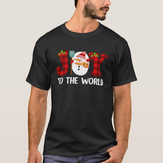Joy to the world Nativity Jesus Christmas mange in T-Shirt (Front)
