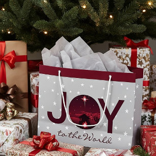 Joy to the World nativity Large Gift Bag