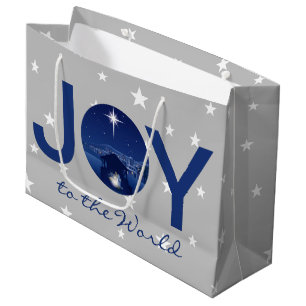 Joy to the World nativity  Large Gift Bag