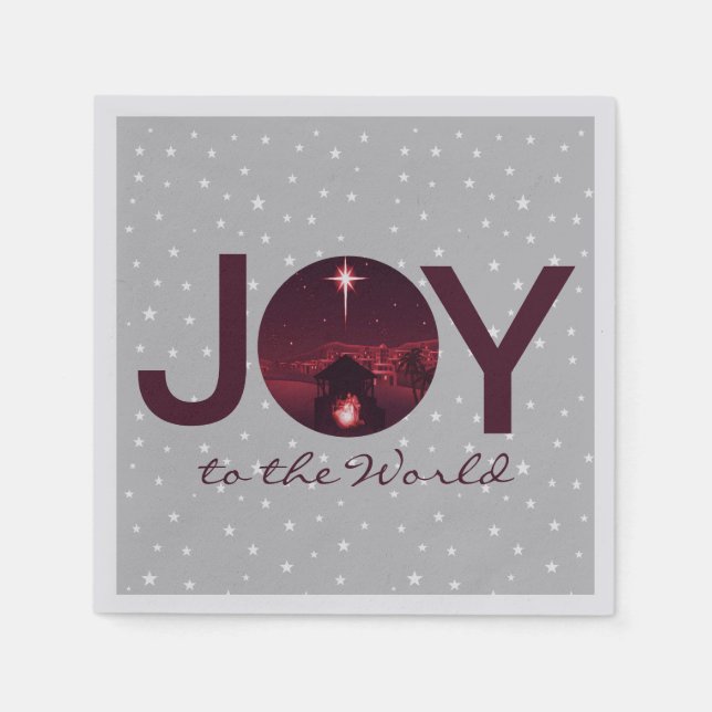 Joy to the World nativity   Napkin (Front)