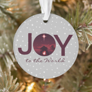 Joy to the World nativity Ornament