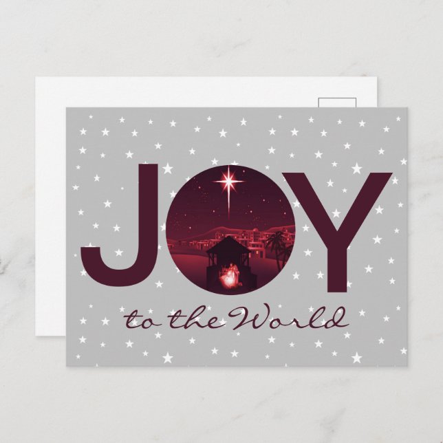 Joy to the World nativity  Postcard (Front/Back)