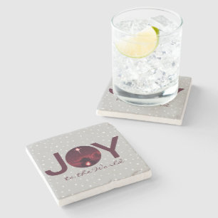 Joy to the World nativity   Stone Coaster