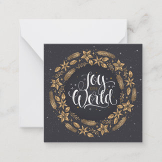 Joy To The World Ornament Card