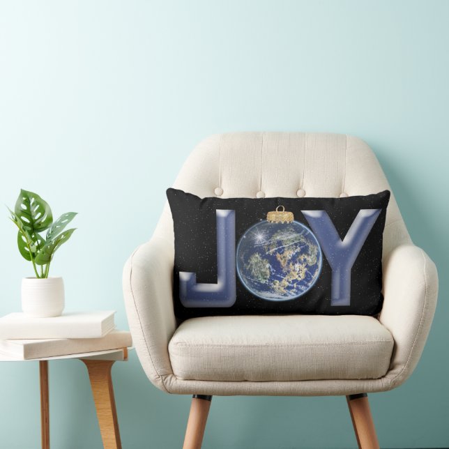 Joy to the World Ornament  Lumbar Cushion (Chair)