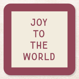 Joy To The World Paper Christmas Coaster