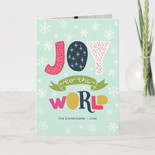 Joy to the World Photo Holiday Card