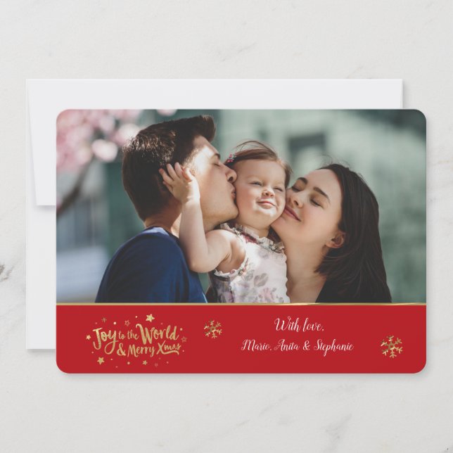 Joy to the World Photo Holiday Card (Front)