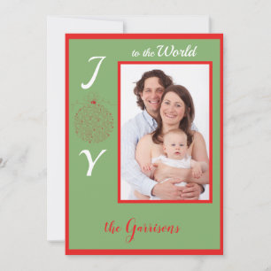 Joy to the World Photo Holiday Flat Card