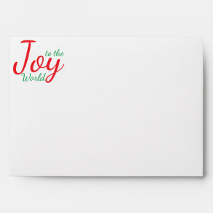 Joy to the World Phrase Holiday Envelope