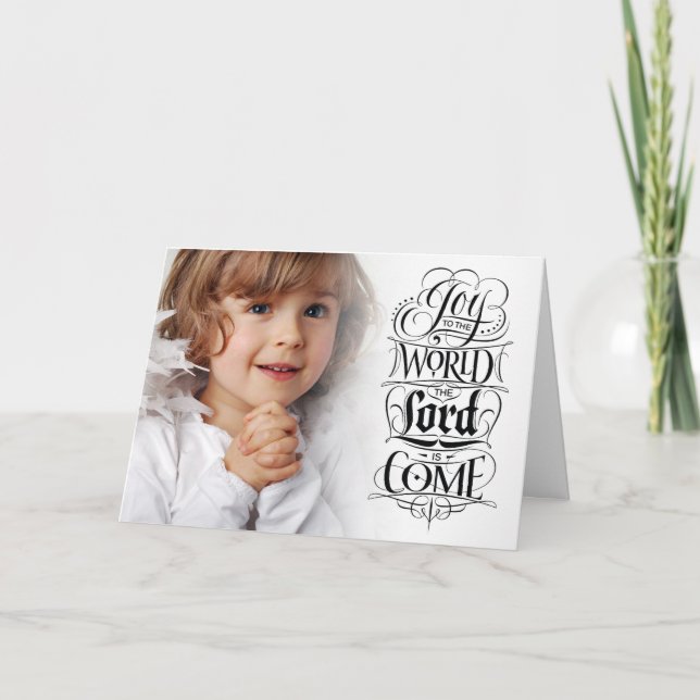 Joy to the World Religious Christian Christmas Holiday Card (Front)