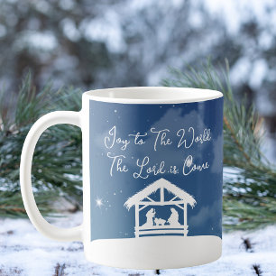 Joy to the World Religious Christmas Nativity Coffee Mug