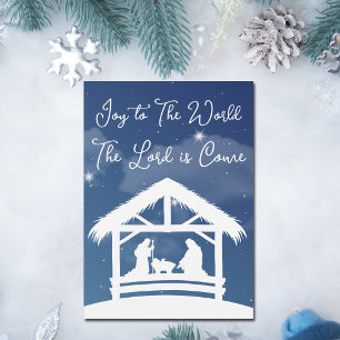 Joy to the World Religious Christmas Nativity Holiday Card